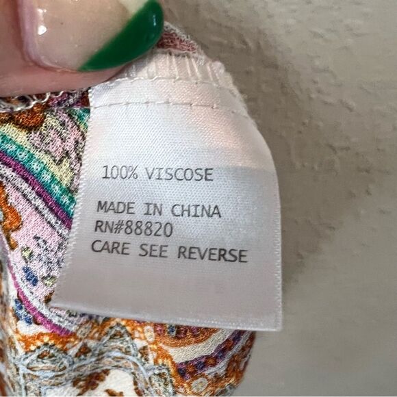 Christian Siriano Boho V-neck top 🌺 XL - Picture 4 of 5